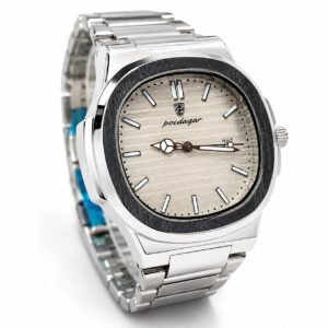 POEDAGAR Men's Luxury Stainless Steel Quartz Watch – Silver Dial